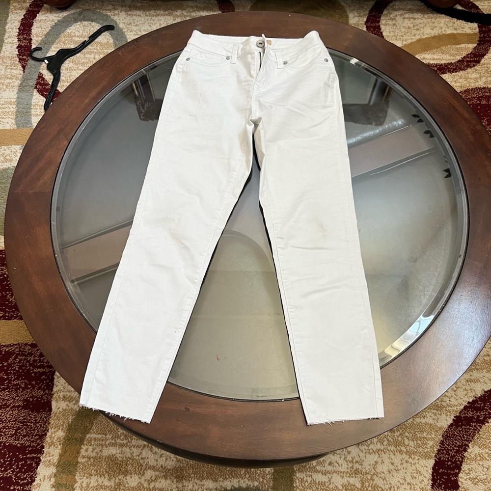 White High Waist Skinny Jeans